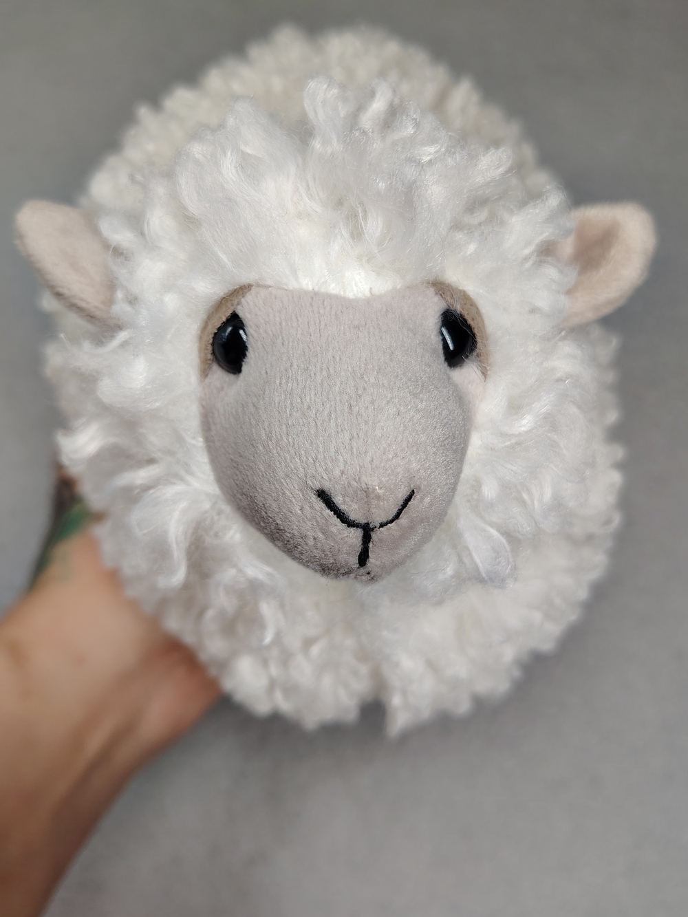 Jellycat Cream Curly Sheep Plush with Blue JellyCat Bag - Picture 9 of 16